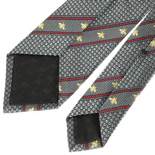 GUCCI（グッチ） ネクタイ ビー ハチ ストライプ柄 シルク イタリア製