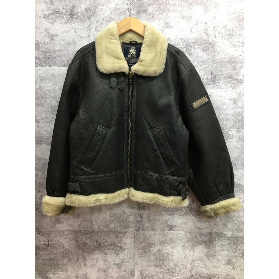 BOSS ボス ボスジャン B-3 フェイクムートン レザージャケット【4235