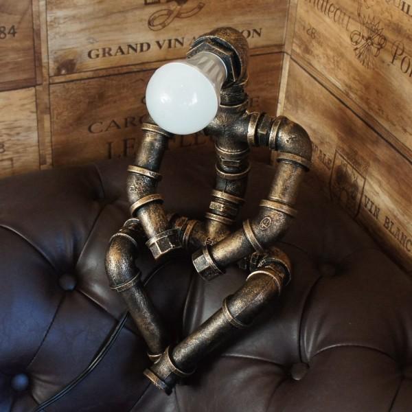 ビンテージ 水道管インテリアランプ パイプ 照明 ライト 電球