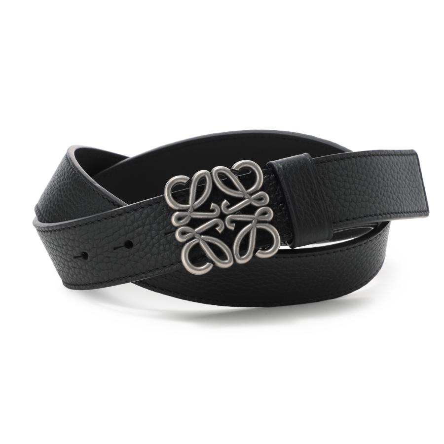 LOEWE（ロエベ） ベルト ANAGRAM CHUNKY 3.2CM BELT ブラック メンズ