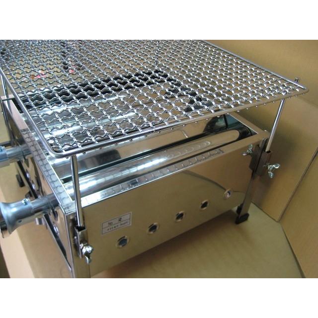 AKS 業務用 ガス式 網焼き器（焼物グリラー） BY-2 横幅 330x奥行355x