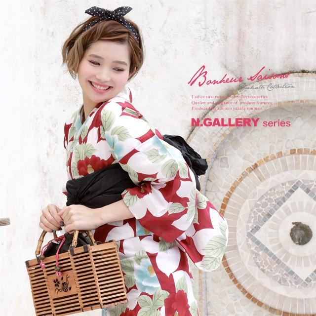 bonheur saisons（ボヌールセゾン） 浴衣 レディース 3点セット （浴衣