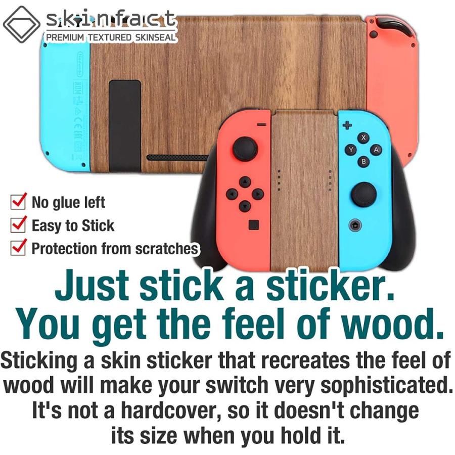 Nintendo Switch 本体 用 スキンシール カバー シール ケース 木目調