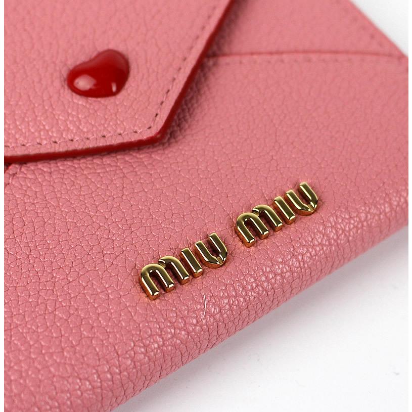 miu miu（ミュウミュウ） 財布 マドラス ラブ ピンク ハート