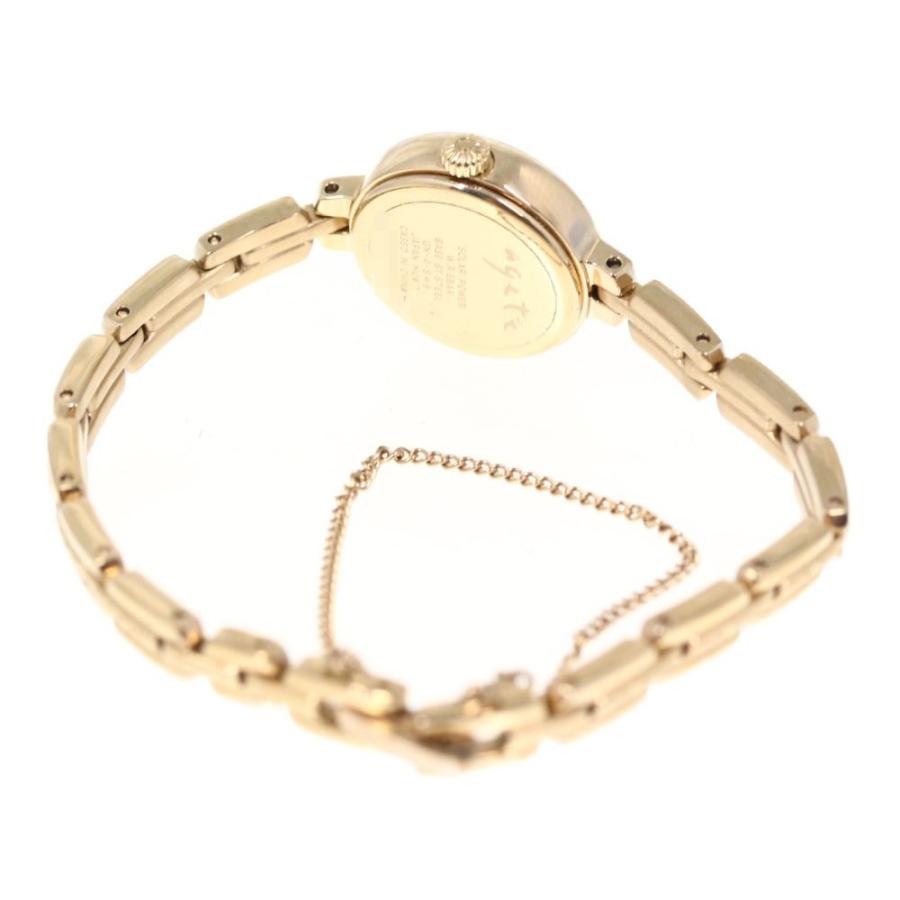 agete（アガット） 美品・アガット ソーラーウォッチ ラウンドフォルム