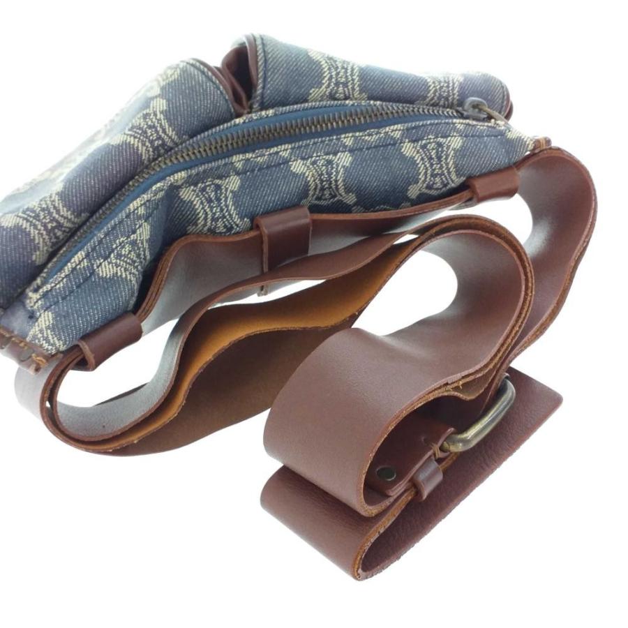 CELINE（セリーヌ） マカダム・デニムウエストポーチバッグ/ブルー