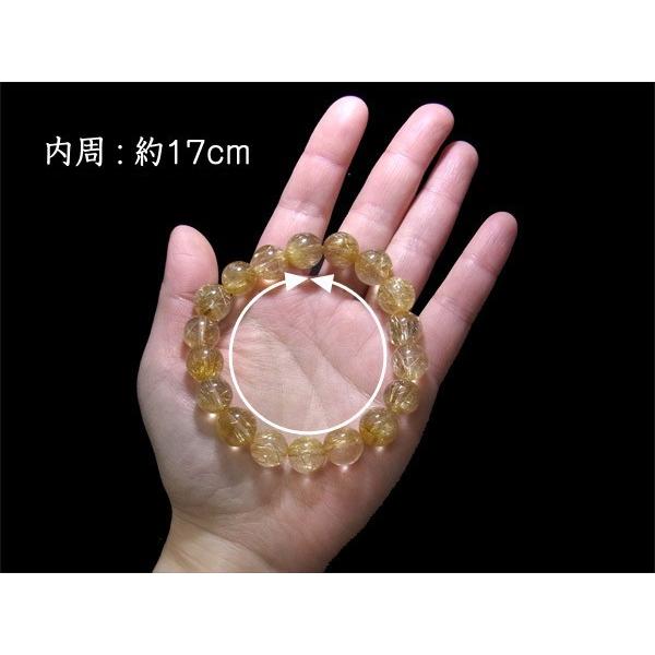 ルチルクォーツ 12mm ブレスレット 天然石 パワーストーン : 仏像と