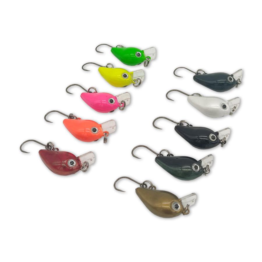 オルルド釣具 マイクロクランク ルアー 10個セット 3cm 1.5g 管釣り