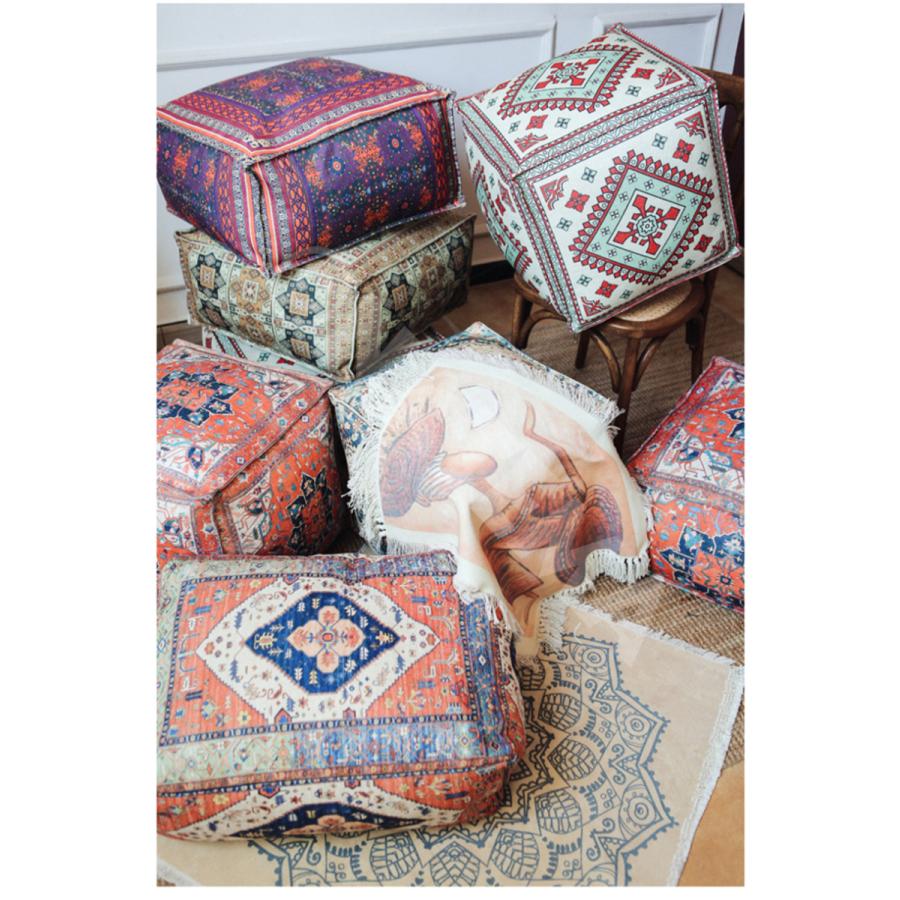 プフクッション キリム プリント モロッカン モロッコ スツール