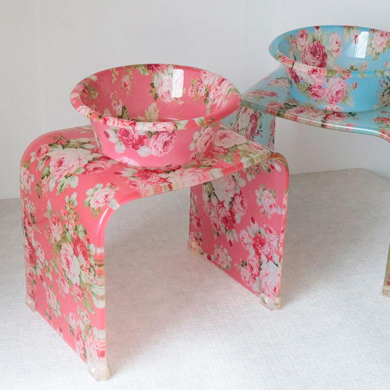 ROYAL ARDEN（ロイヤルアーデン） 洗面器 バスチェア セット アクリル