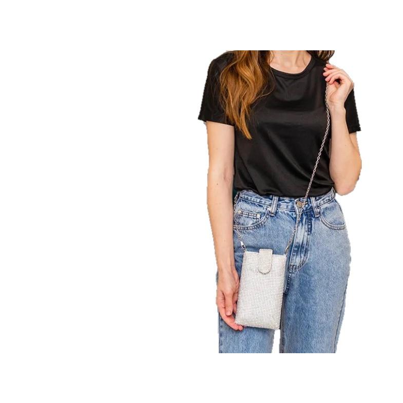 adia キラキラ スマホポーチ ショルダー ミニポーチ ラインストーン