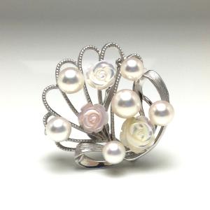 真珠 ブローチ パール アコヤ真珠 真珠ブローチ パールブローチ 9.4mm