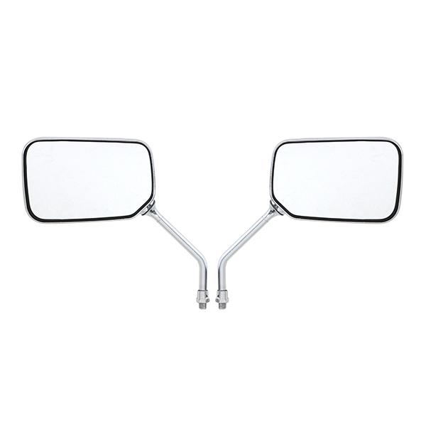 純正タイプ バックミラー 正ネジ セット メッキ スクエア 左右 バイク