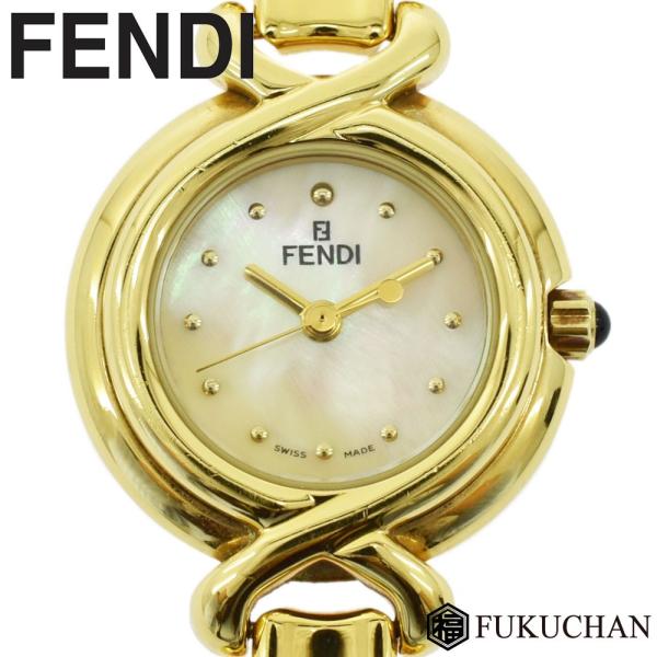 FENDI（フェンディ） レディース ウォッチ 腕時計 ゴールド×シェル文字