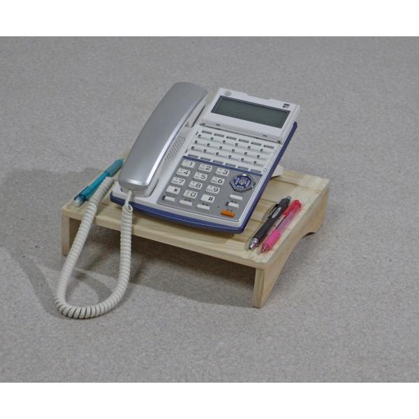 ひのき製電話台 幅24cmタイプ オフィス用電話機台 ひのきテレフォン