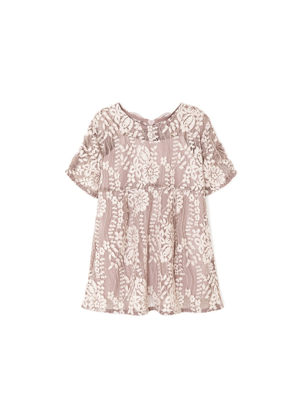 kaene公式オンラインストア (KIDS)配色レースエプロンワンピース