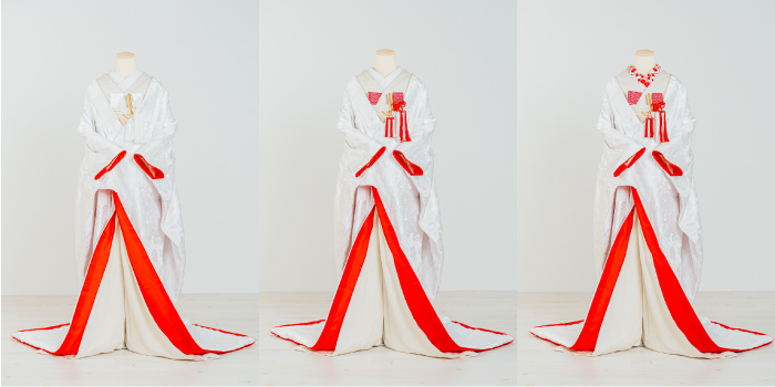 大阪の和装前撮りで人気の赤ふきの白無垢とおしゃれ花嫁さまにおすすめ