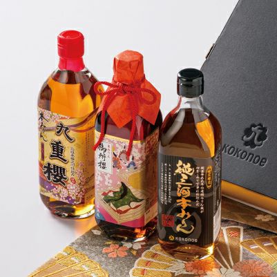 九重を代表する「本みりん九重櫻」と「純三河本みりん」のお試しセット。