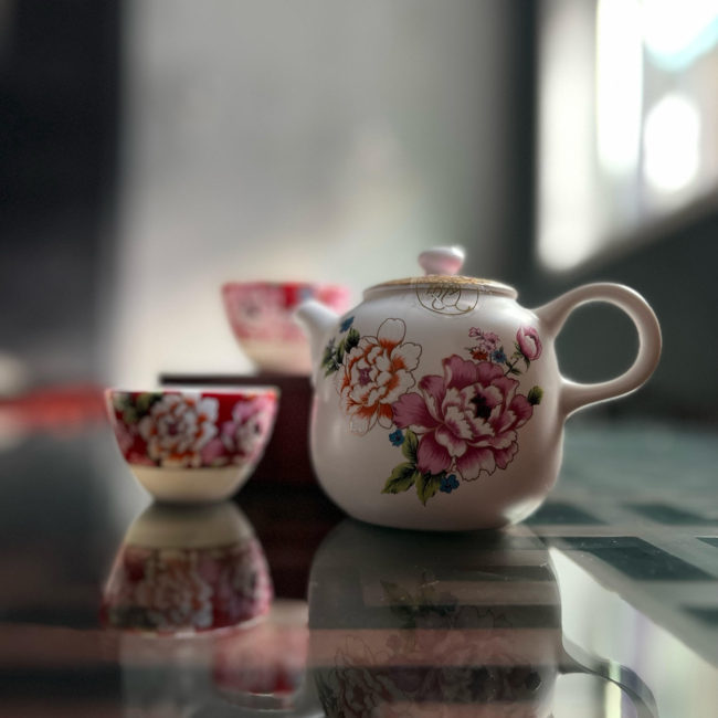 Eilong 花柄茶器セット | 台湾茶藝館 狐月庵