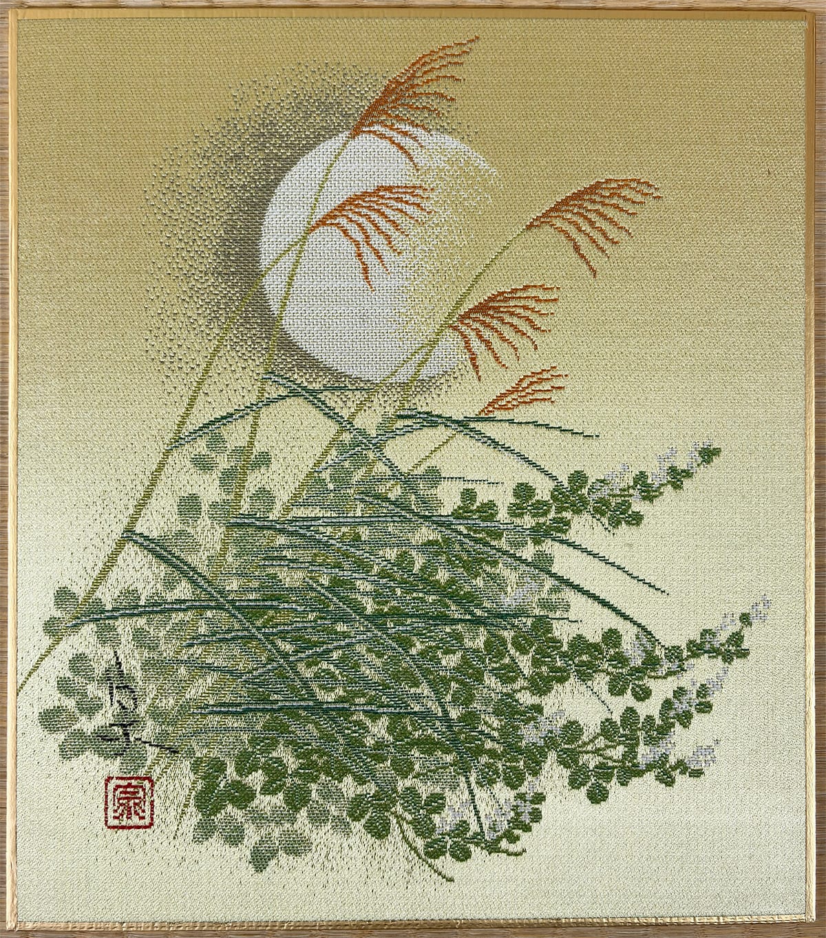 秋草｜色紙・工芸品（西陣綾錦織）｜新・古美術 高美堂（こうびどう
