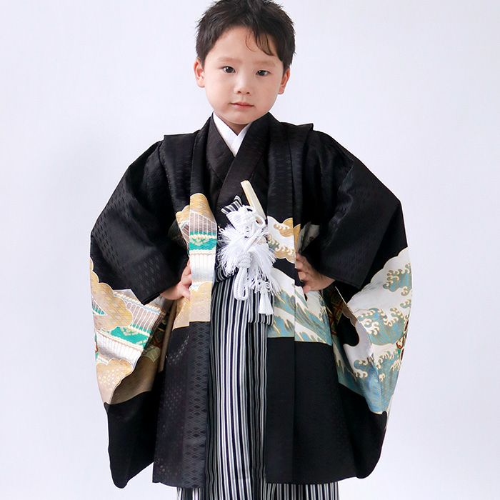豪華安心12点フルセット】 七五三 着物 男の子 5歳 袴 購入 販売 鷹兜