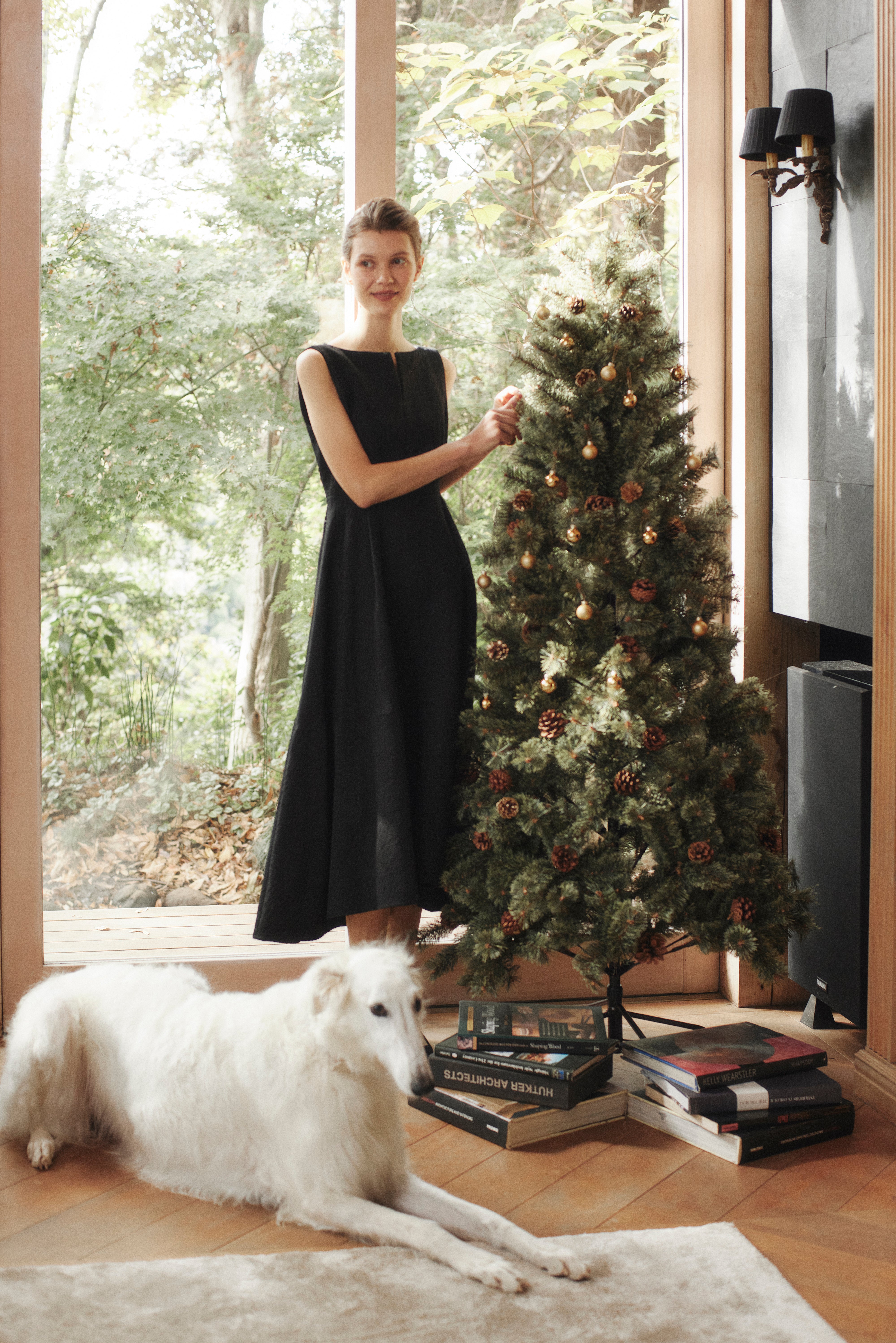 Keyneck Jacquard Dress – L'AUBE BLANC