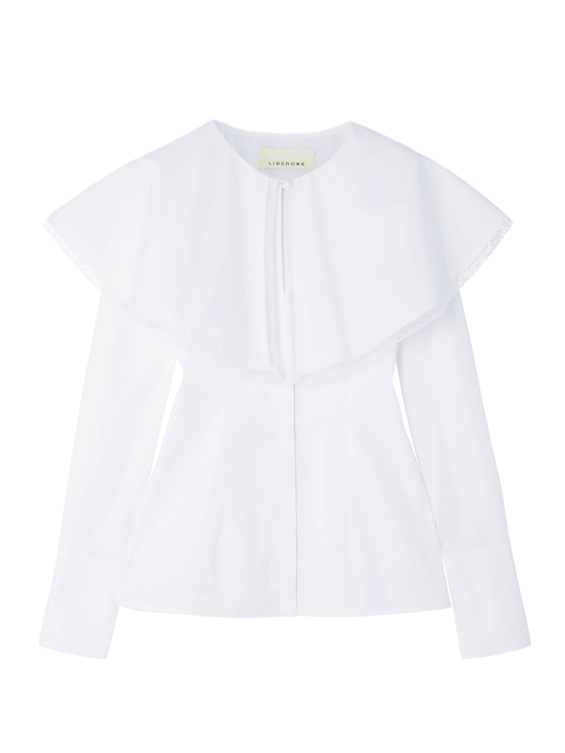 White Cotton Cape Shirt | Liberowe – LIBEROWE