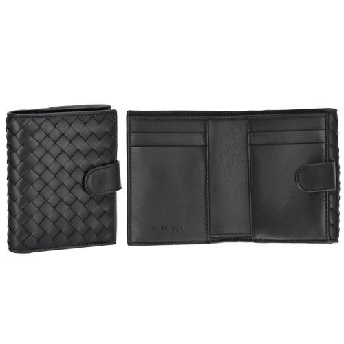 ボッテガヴェネタ 二つ折り財布 メンズ イントレチャート ブラック