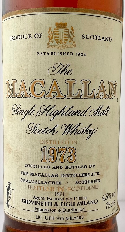 マッカラン18年 [1973] 【オールドボトル】