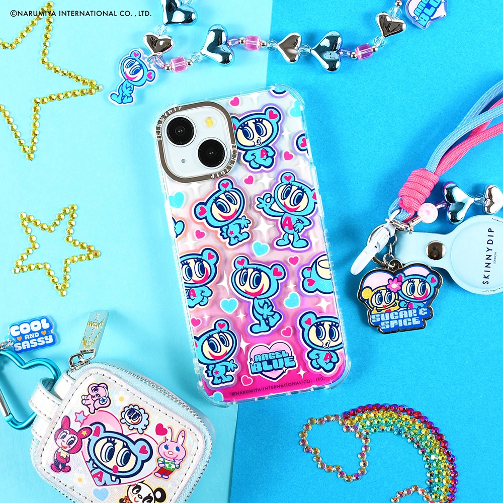 iPhone14/15/16シリーズ用 ケースエンジェルブルー リピート | iPhone