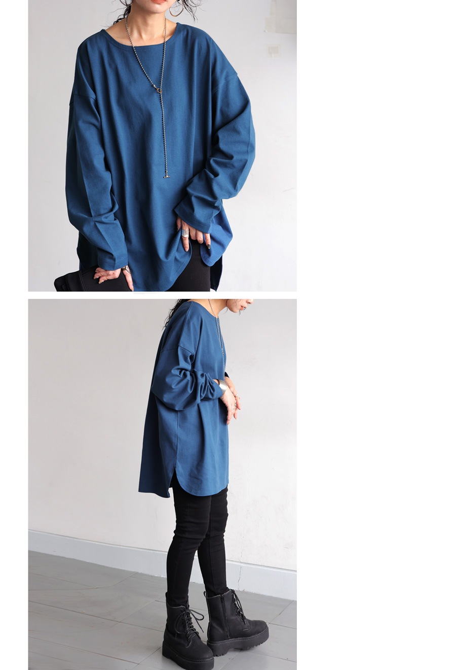 ロンT 綿100 抗菌防臭 レディース 長袖 カットソー 無地・再入荷 (80