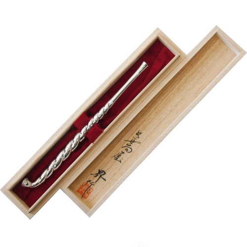 七寸純銀手綱延 飯塚昇 手作り高級キセル n009 喫煙具 煙管