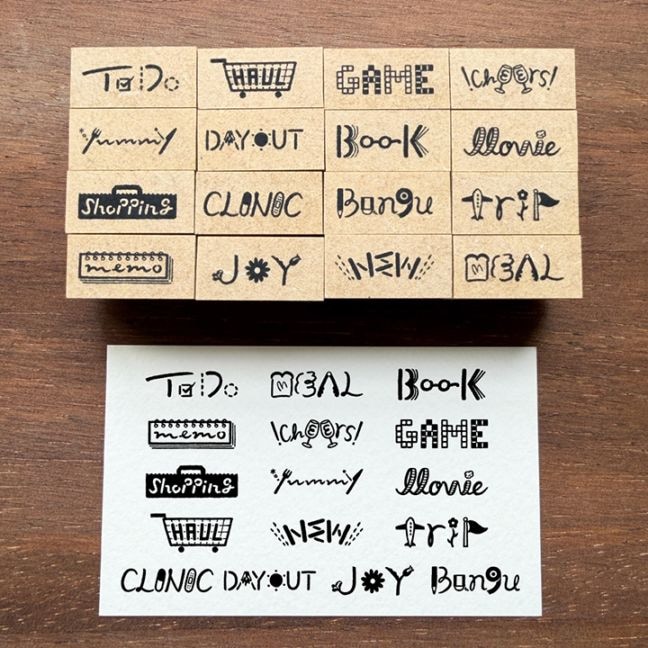 プチ文字スタンプセット 小・絵文字(1) こどものかお | メーカー・作家