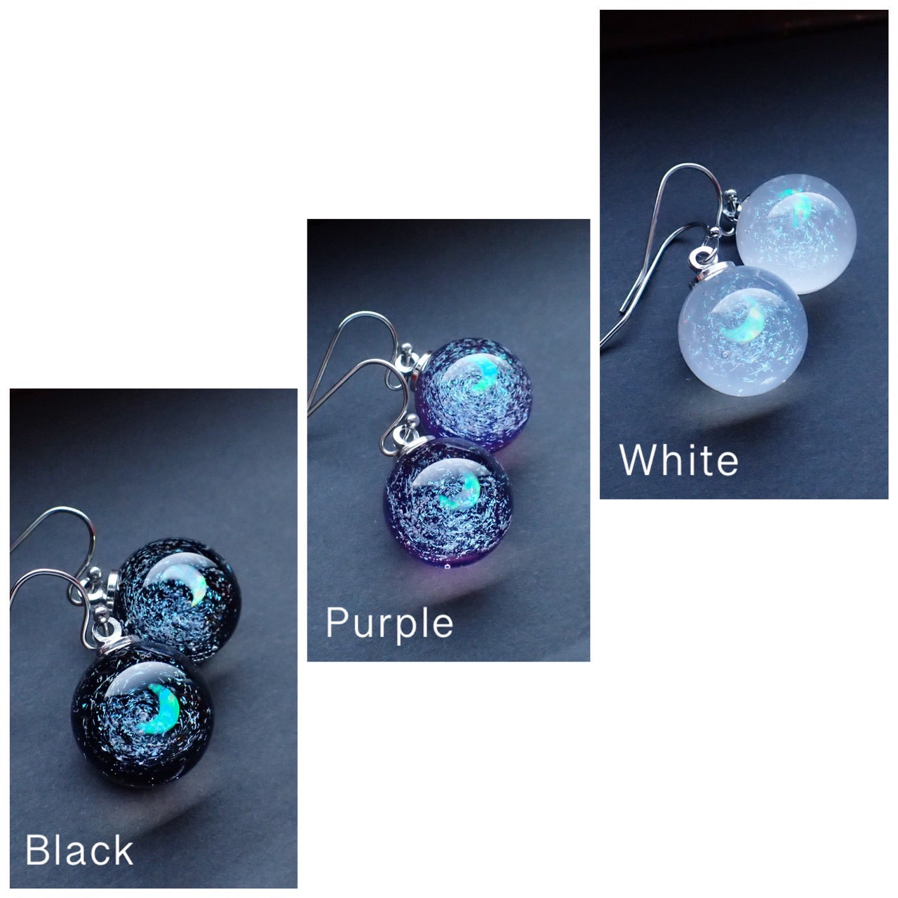 スターダスト」ガラスピアスorイヤリング – 宙フェス夜市