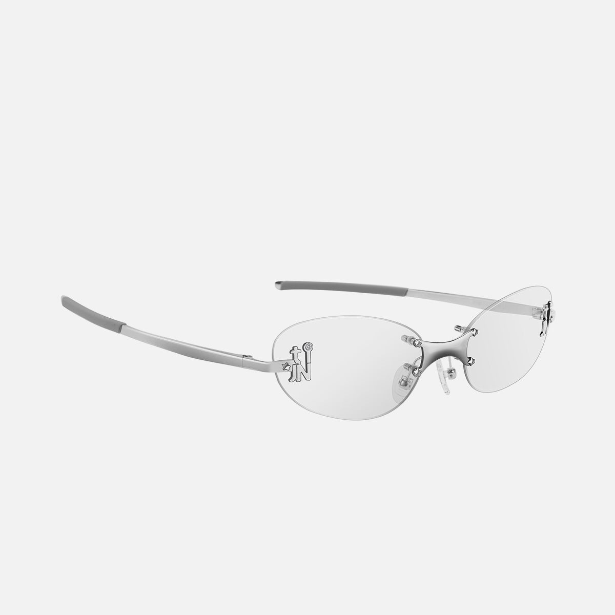 Emblematic Oval 01 eyeglasses in Metallic Silver | Optical | TIJN