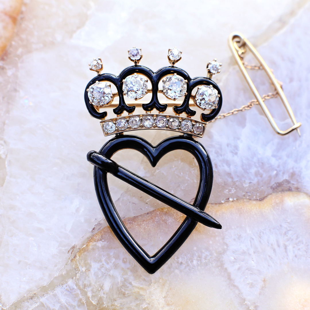 Victorian Luckenbooth Brooch by Jaques and Marcus — Heart of