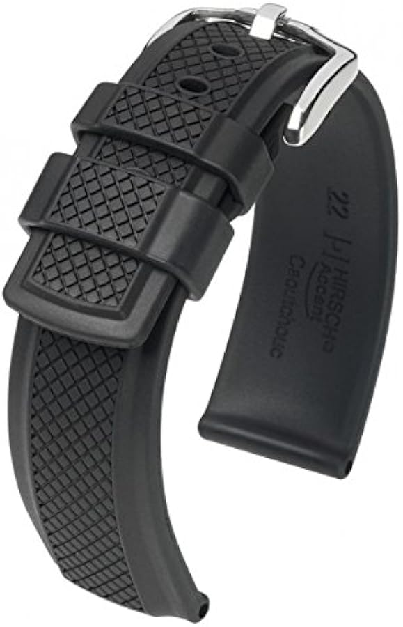 Amazon | ヒルシュ 腕時計ベルト ラバー 多数 20 22 24 ACCENT h001
