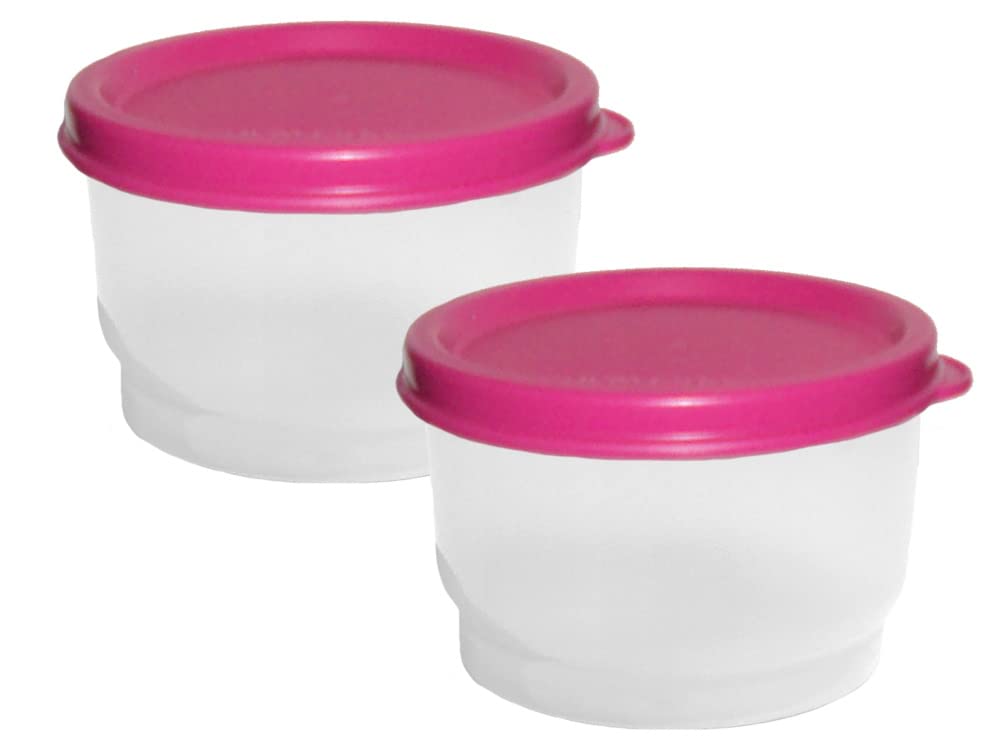 Amazon.com: Tupperware 4 Ounce Snack Cups Set of 2 with Pink Seals