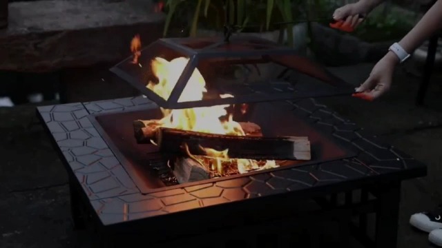 Amazon.co.jp: ファイヤーピット 大型 テーブル バーベキュー 囲炉裏