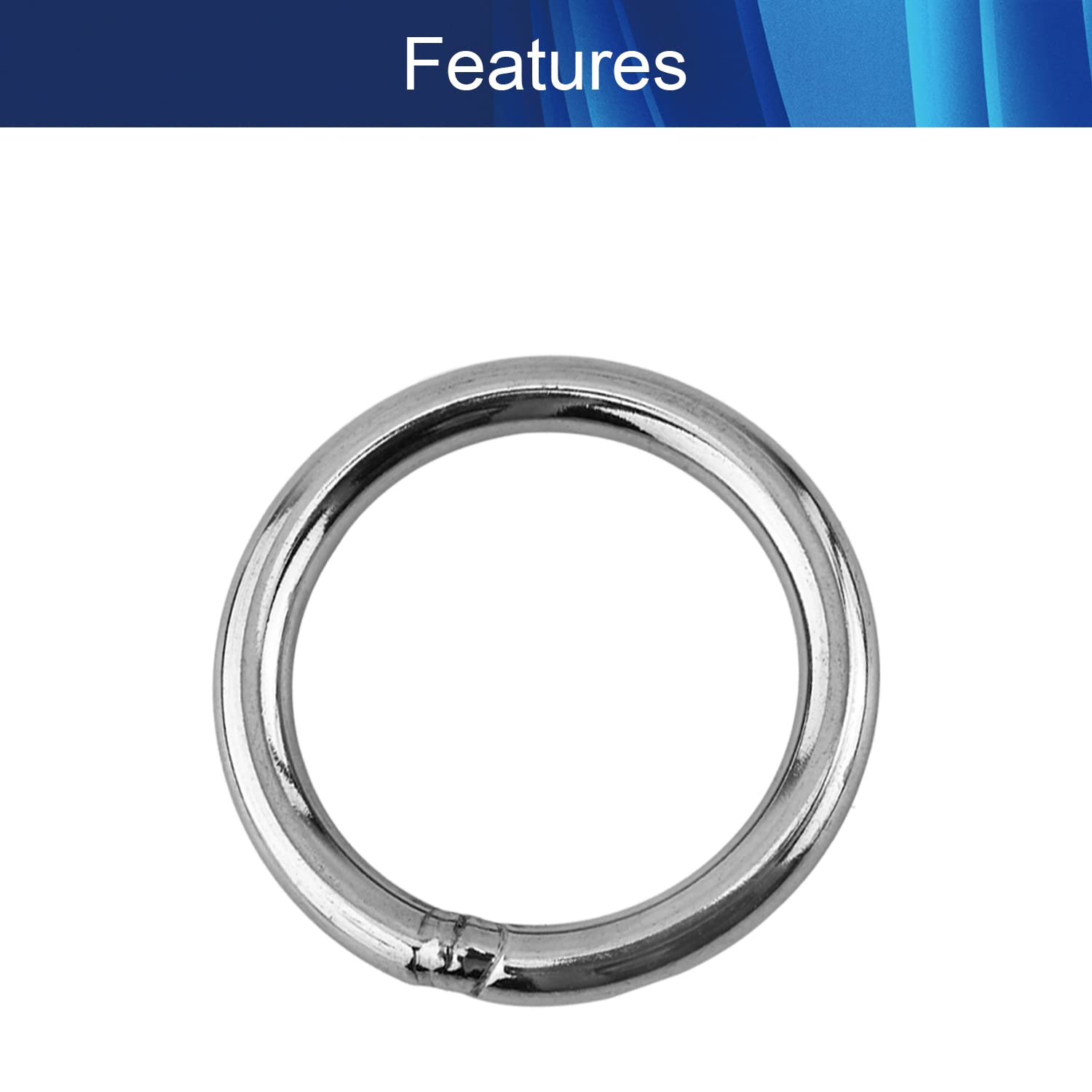 Amazon.co.jp: Aicosineg 二重キーリング 平キーリング 50mm 4個セット