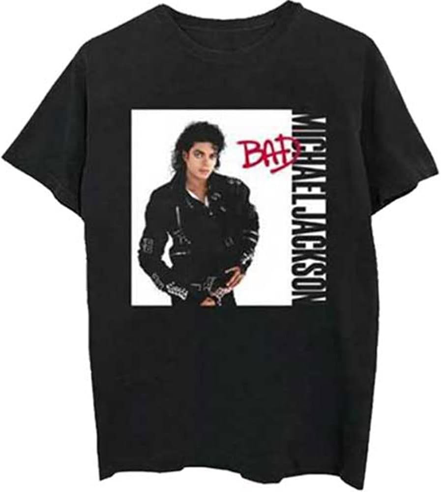 Amazon.com: Michael Jackson Men's Bad Slim Fit T-Shirt Medium