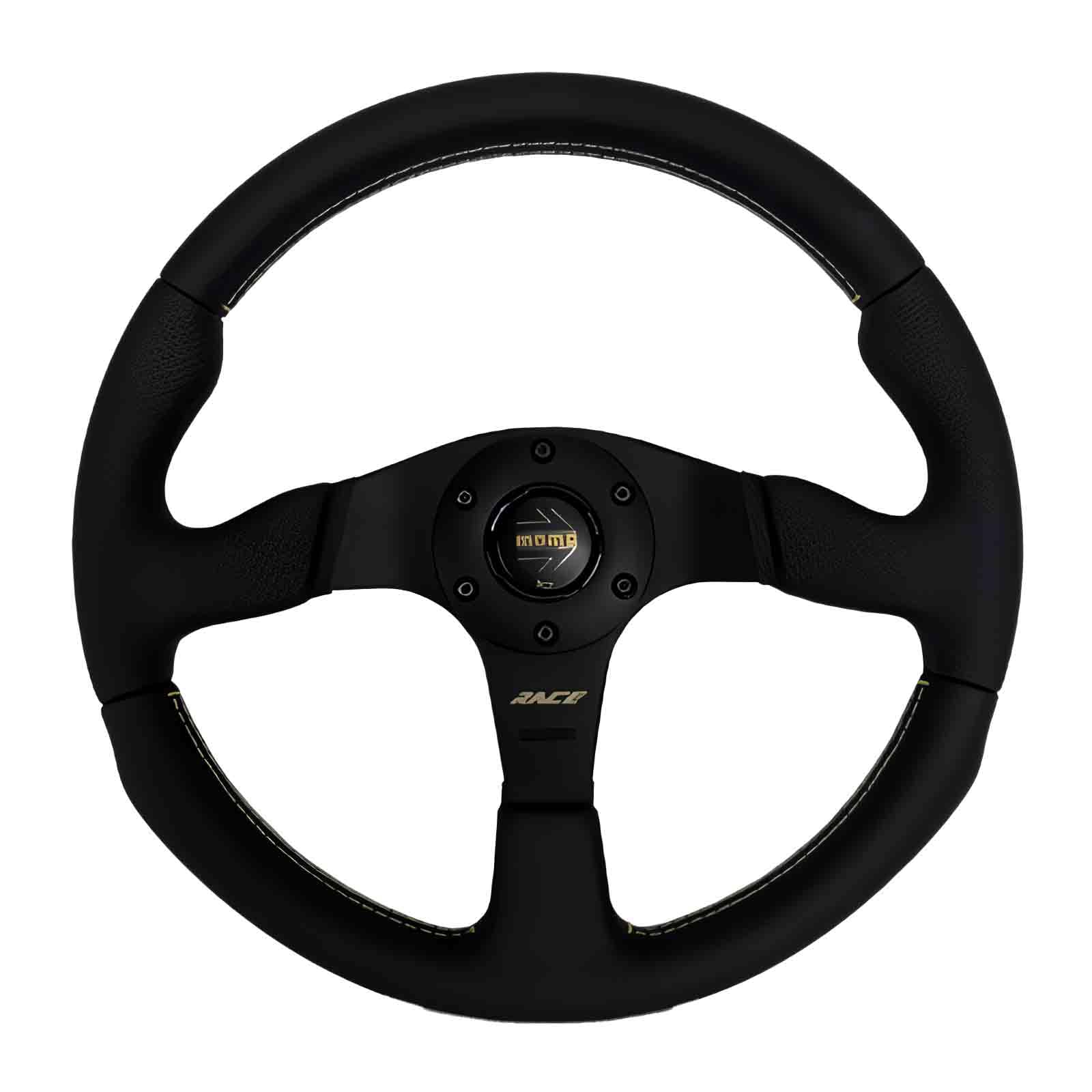 Amazon | MOMO モモ ステアリング RACE NOTO BLACK/GOLD レース ノト