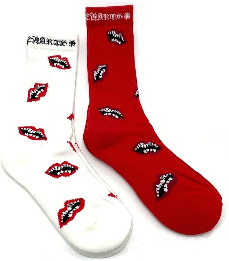 Amazon | [クロムハーツ] Lip柄 チョンパー マッティボーイ ソックス