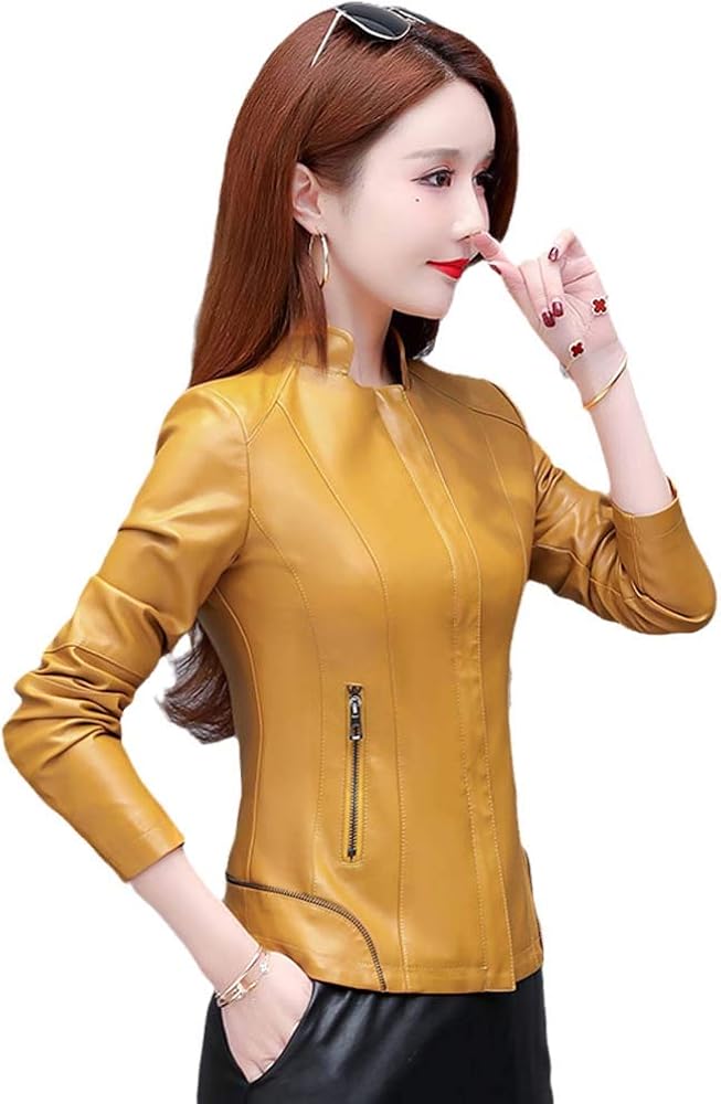 Amazon | [KanshaMingMa] 本革 ライダースジャケット レディース M~5XL