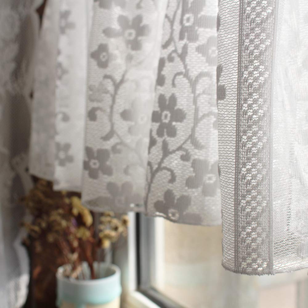 Amazon｜MANG カフェカーテン 手作りレースカーテン 田園風半窓飾り