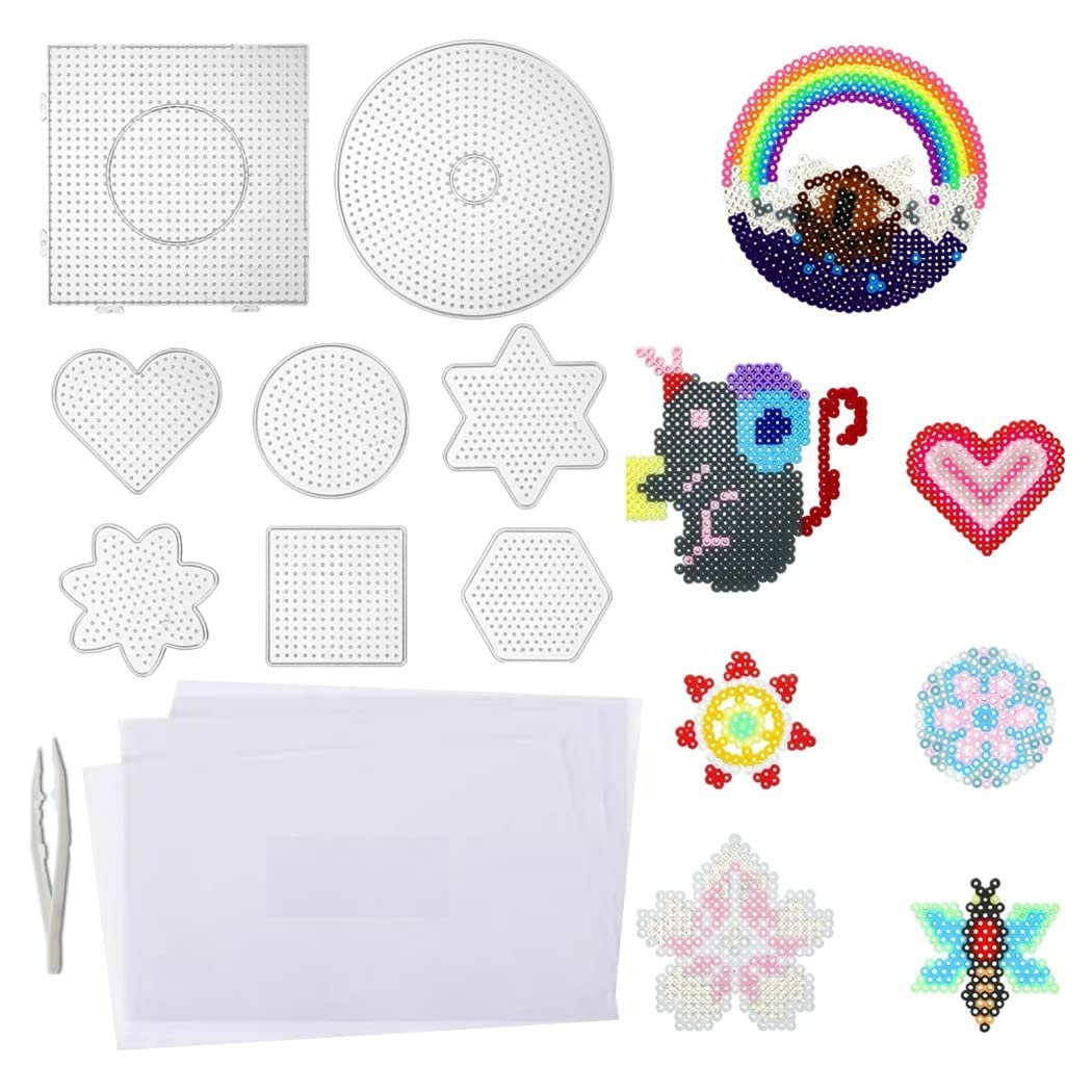 Amazon | HappyHome アイロンビーズ プレート 8枚セット 5mmビーズ対応