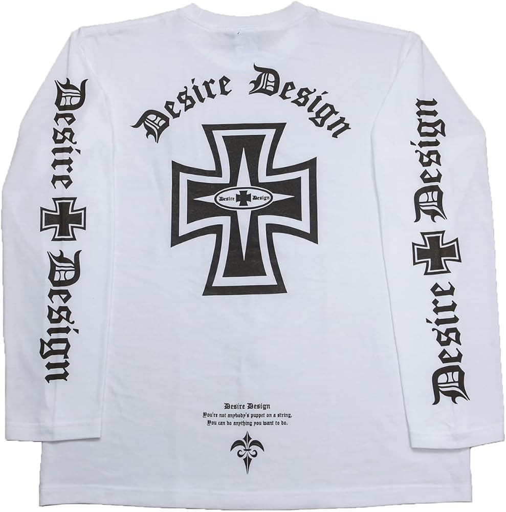 Amazon | [Desire Design] アイアン クロス 十字架 長袖 Tシャツ ロンT