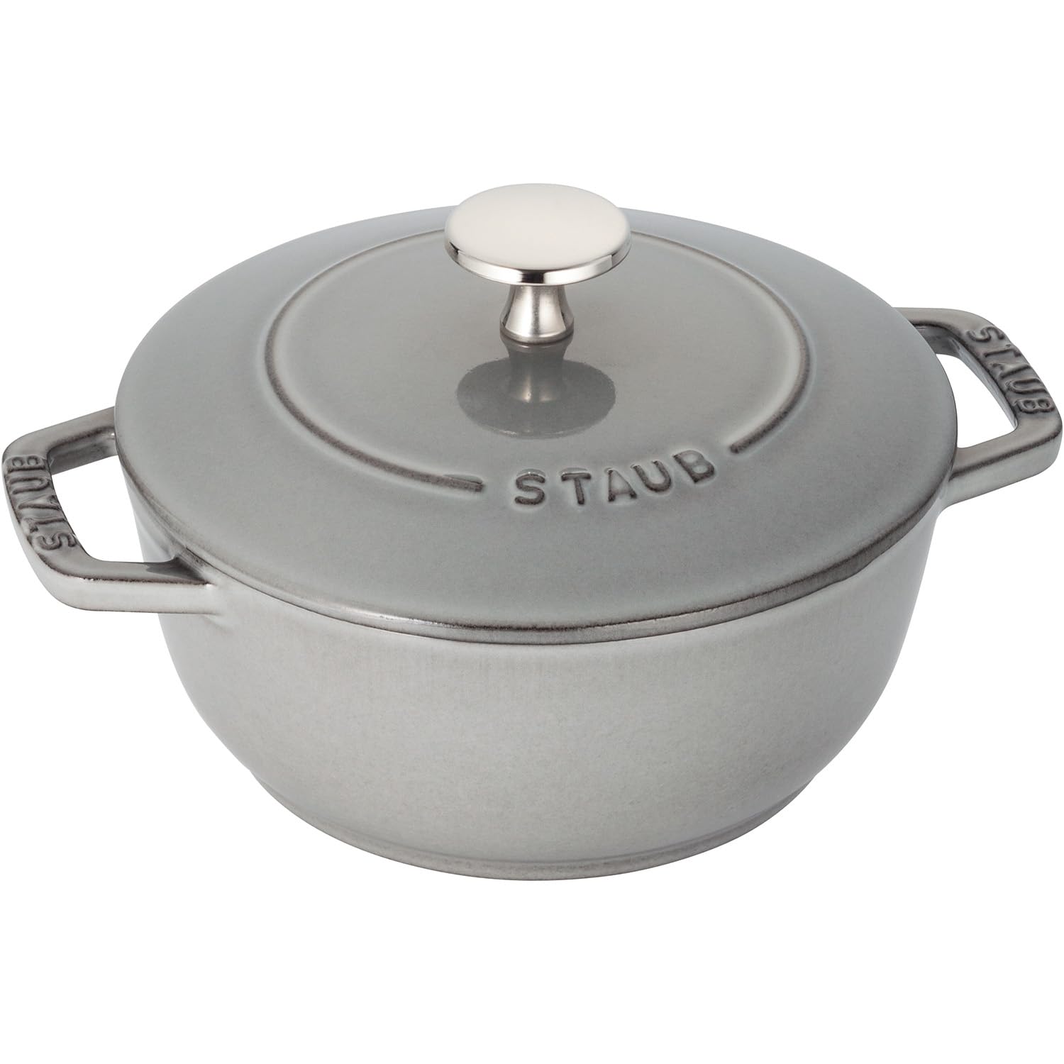 Amazon.co.jp: staub ストウブ 「 ワナベ グレー S 16cm 」 両手 鋳物