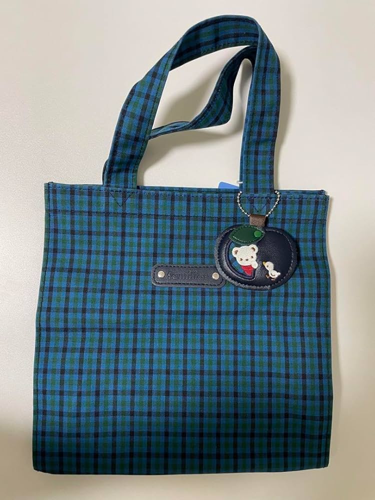 Amazon.co.jp: familiar 青チェック トートバッグ : おもちゃ