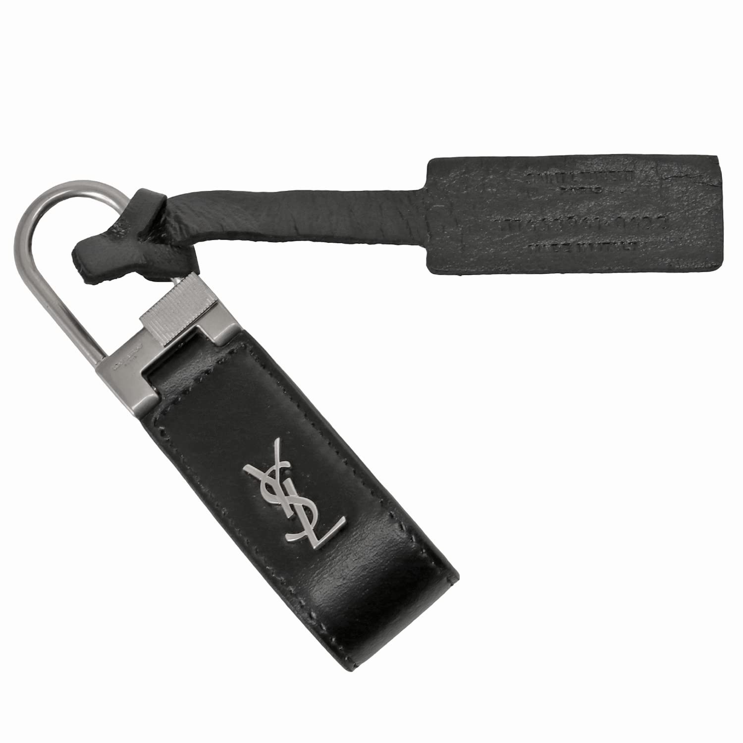 Amazon.co.jp: YSL タイニーカサンドラ ロゴ レザーループ キーリング